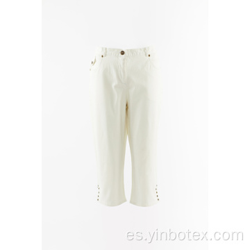 Pantalones cortados tejidos de algodón